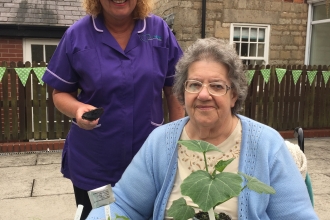 Janet Mansbridge and Dulcie from Langwith Lodge Residential Home 