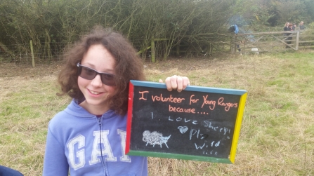 13 year old Joanne Barnes Attenborough Young Ranger Notts Widllife Trust