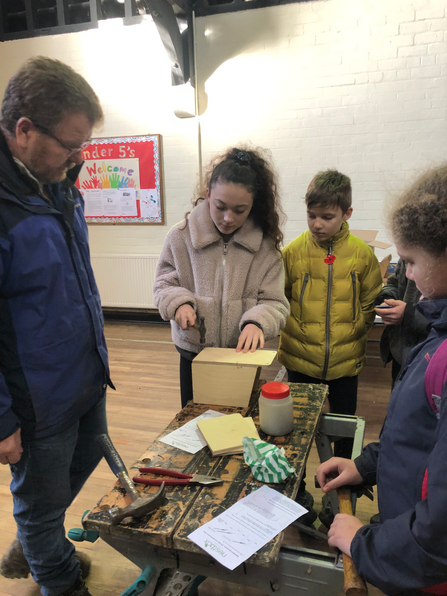 Mansfield & Ashfield Watch Group building nest boxes for Mayborn