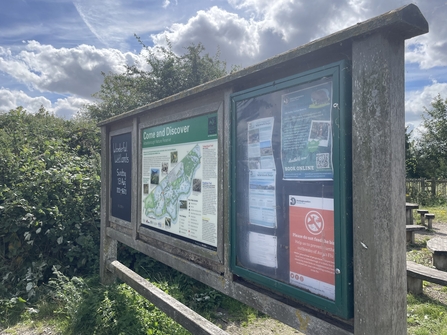 Sign outside Attenborough Nature Centre