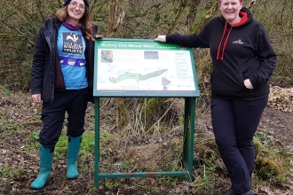 Kate Last from Nottinghamshire Wildlife Trust with Heidi Barnard from British Gypsum