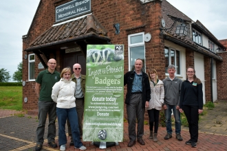 Gary Cragg - left - with members Nottinghamshire Wildlife Trusts Badger Vaccination Team at a recent training session