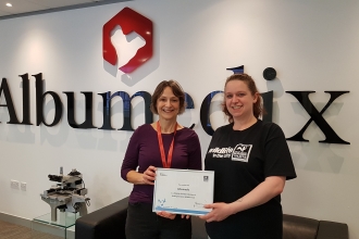 Albumedix Kate Denton and Sandra Honer 10th Anniversary Certificate