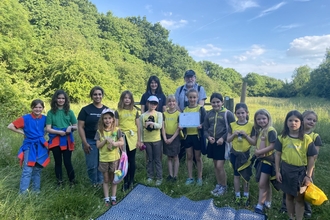 2nd Lady Bay Brownies on a fundraising thank you nature tour at Wilwell Farm Cutting