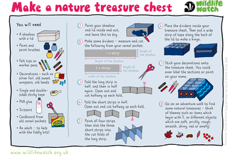 Make a nature treasure chest activity sheet