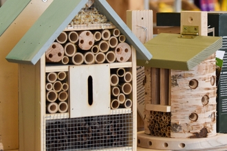 bug hotels on shop shelf