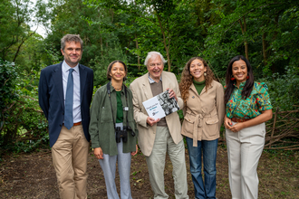 Sir David Attenborough with Wildlife Trust representatives