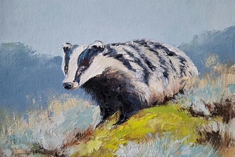 Painting of a badger