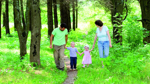 Family in woods NWT no credit needed