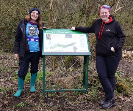 Kate Last from Nottinghamshire Wildlife Trust with Heidi Barnard from British Gypsum