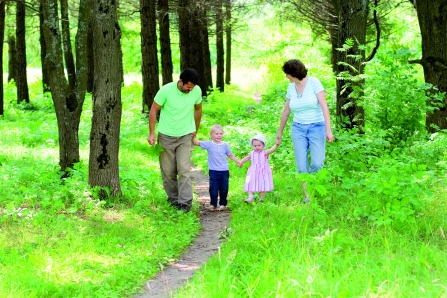 Family in woods NWT no credit needed