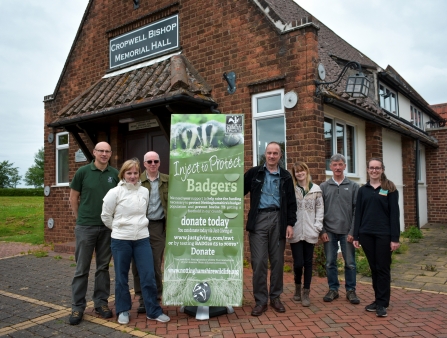 Gary Cragg - left - with members Nottinghamshire Wildlife Trusts Badger Vaccination Team at a recent training session