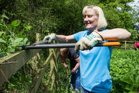 A volunteer from British Gypsum