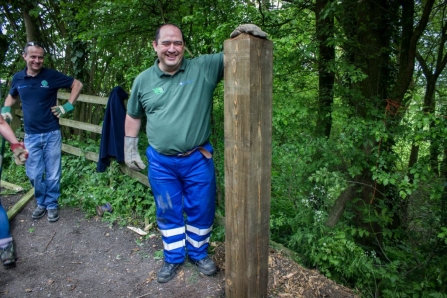 A volunteer from British Gypsum