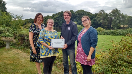 Langwith Lodge Residential Home certificate presentation