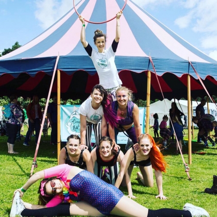 Circus Hub human pyramid