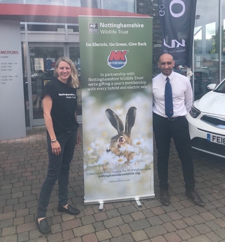 Emily Patrick and Sandy Kumar at NK Motors, Chilwell, launching new campaign