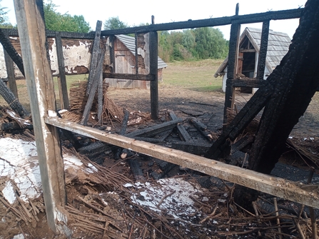 Skylarks Nature Reserve burnt out building