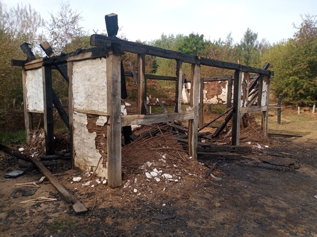 Skylarks Nature Reserve burnt out building