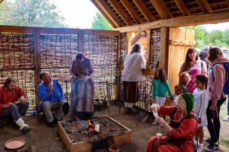 The building in use at the Skylarks Festival 2018