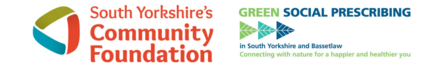 South Yorkshire's community foundation logo and Green Social Prescribing in South Yorkshire and Bassetlaw logo
