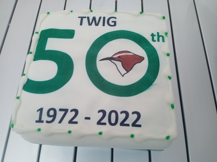 Cake celebrating 50 years of Treswell Bird Ringing Group