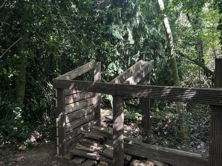 Log store at Attenborough Nature Reserve