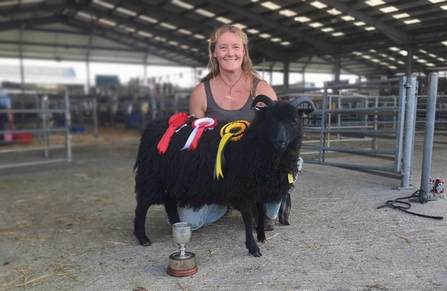 Agnes Kiemel with Hebridean at Melton show