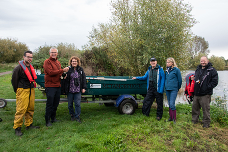 Group photo at Idle Valley with metamorphosis boat