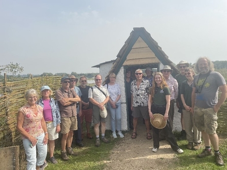 Volunteer group photo at the completed bird hide