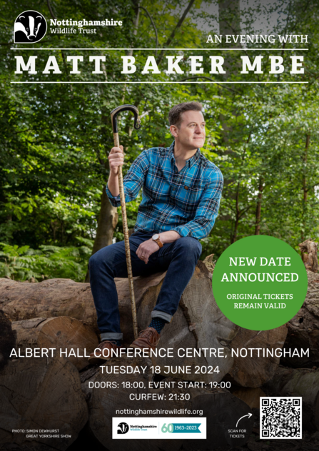 An Evening with Matt Baker MBE, New Date Announced Original Tickets Remain Valid, Albert Hall Conference Centre, Nottingham, Tuesday 18 June 2024