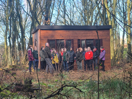 Keeping it Wild members at Stud Farm in Birklands, learning about bird ringing