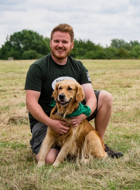 Jamie Shortland with therapy dog Luna