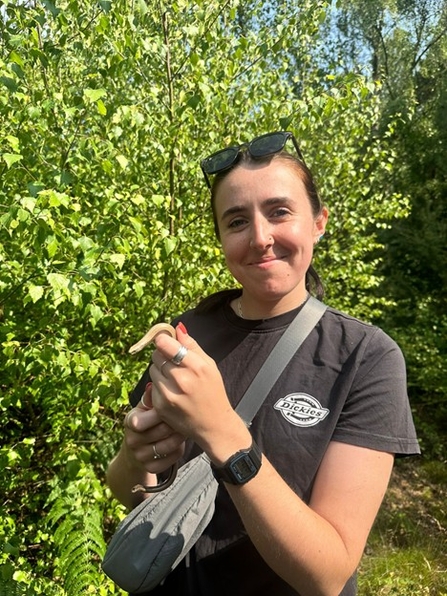 Erin holding small snake