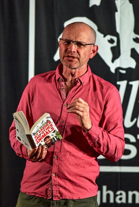 Mike Dilger presenting a talk