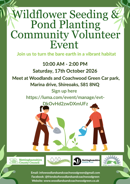 a poster about a wildflower planting event