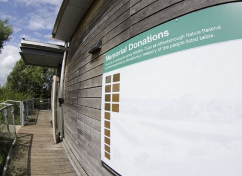 Memorial wall Attenborough Nature Reserve cpt Jack Perks