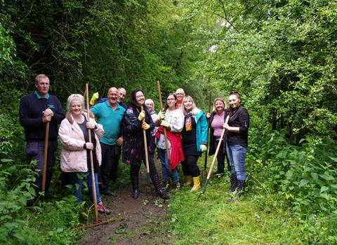 Langwith Lodge Residential Home staff enjoying a wild work day