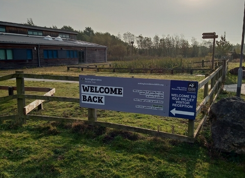 Idle Valley welcome back sign