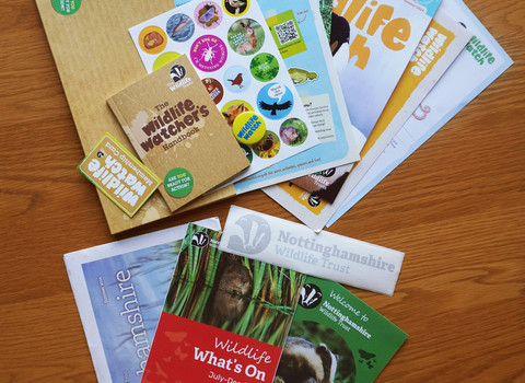 Nottinghamshire Wildlife Trust Member's Pack and Wildlife Watch Pack